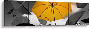 Obraz żółtego parasola (170x50 cm)