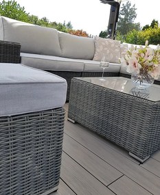 Rattanowy zestaw regulowany SEVILLA dla 8 osób (antracyt)