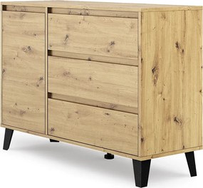 Nowoczesna komoda z szafką i szufladami dąb artisan K0-S29
