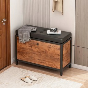 Ławka-półka na buty - 80x30x51 cm, z półką i tapicerowanym siedziskiem, nowoczesny i funkcjonalny design