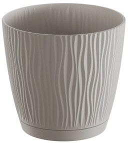 Doniczka z podstawką Sandy P 19 cm mocca PROSPERPLAST
