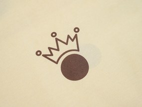 PrzytulneMieszkanie.pl PrzytulneMieszkanie.pl Pościel bawełniana CROWN LOVE FOR beżowa Rozmiar pościeli: 70 x 90 cm | 140 x 200 cm
