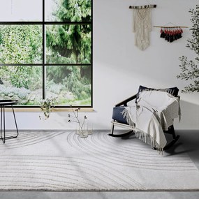 Dywan nowoczesny 3D Elle Collection Gallery Geometria kremowy 160 cm x 235 cm