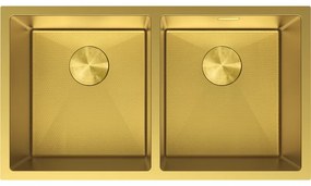 Mexen Binox zlewozmywak stalowy 2-komorowy 800 x 450 mm, złoty HC - 6421802000-55HC