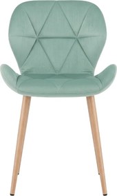 Krzesło jadalniane MANGO VELVET, miętowe