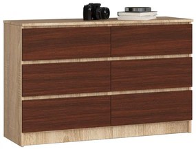 Komoda do salonu dąb sonoma + wenge N0-S41