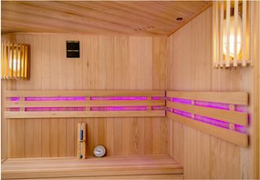 Sauna fińska wewnętrzna wysokotemperaturowa z piecem HARVIA 6KW z kamieniami 4 - 5 osobowa 150 x 150 CM