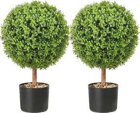 Sztuczne Drzewo SucceBuy 2' Sztuczne Drzewo Topiary Sztuczna Roślina Wymienne Liście Wystrój Domu