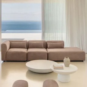 Sofa Modułowy Narożny 3-częściowy Z Prawym Szezlongiem Fogler Sztruks Brąz Karmelowy - Sklum
