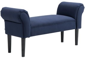 HOMCOM Tapicerowana Ławka do Sypialni i Przedpokoju, do 130 kg, 102 x 36 x 51 cm, Niebieska