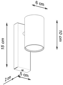 Biały minimalistyczny kinkiet tuba - 6X S752 N5-D25