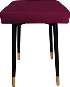 Taboret MAX tkanina Welur stelaż metalowy STOŁEK LOFT : Kolor nogi - Czano-złota stożek, Kolor tkaniny - VELVET - MG02, Typ tkaniny - Velvet
