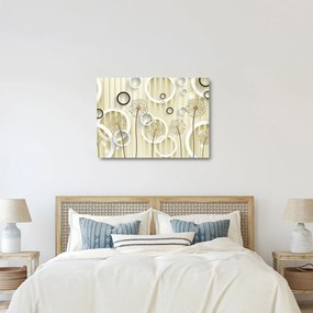 Abstrakcyjny obraz z dmuchawcami (70x50 cm)
