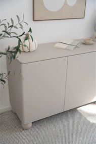 Komoda Sonatia II 150 cm trzydrzwiowa - kaszmir / nogi kule