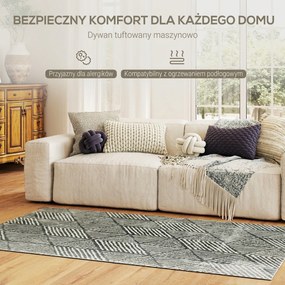 HOMCOM Dywan do salonu w nowoczesnym stylu, zmywalny dywan 150 x 80 cm Ciemnoszary