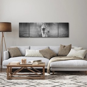 Obraz - Strażnik leśny, czarno - biały (170x50 cm)