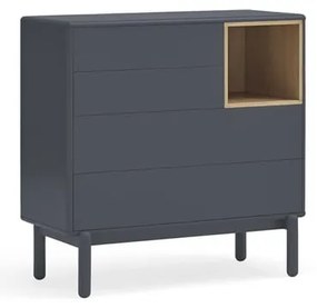 Ciemnoszara niska komoda 90x90 cm Corvo – Teulat