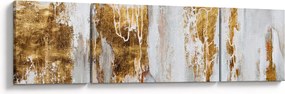 Obraz - Abstrakcja ze zotym (170x50 cm)