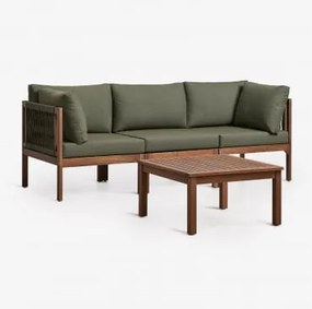 Zestaw Ogrodowy Z Modułową Sofą 3-częściową Z Podłokietnikami I - Sklum