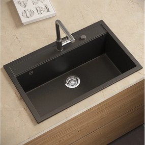 Zlewozmywak czarny 80x51x20 sydney