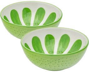 Altom Zestaw ceramicznych misek Tropicana limonka12,5 cm, 2 szt.