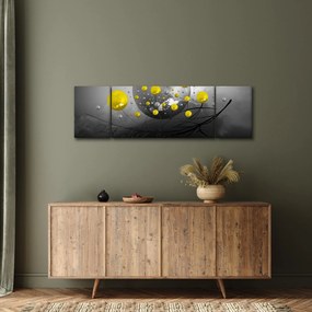 Obraz - żółte abstrakcyjne kule (170x50 cm)