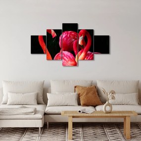 Obraz czerwonych flamingów (125x70 cm)