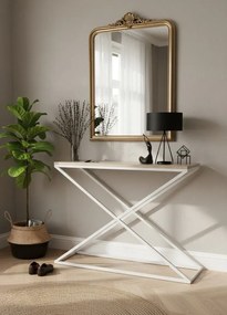 Skandynawska konsola biały + dąb artisan M8-L21