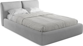 Łóżko 160 x 228 - z tkaniny szenilowej - grafitowy - HOKU