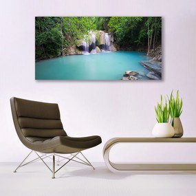 Zdjęcie na płótnie Wodospad nad Ukrytym Jeziorem