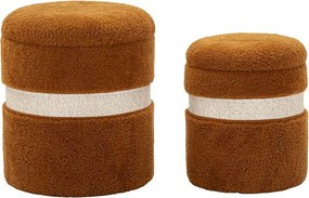 Pufa VKH721, Brązowy, 47x40x40 cm, Kendra Home