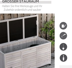 Outsunny szafa ogrodowa, drewno jodłowe, 127 cm x 56 cm x 60 cm