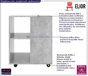 Kontener biurkowy w kolorze szarego betonu C5-M34