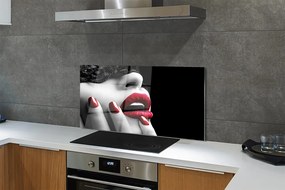 Panel nad Blat Kuchenny Czerwone Usta i Paznokcie