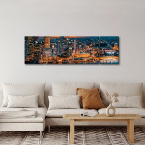 Obraz miasta nocą (170x50 cm)