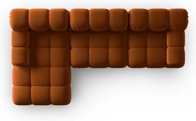 Pomarańczowa aksamitna sofa 285 cm Bellis – Micadoni Home