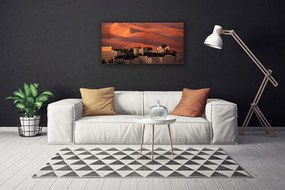 Obraz na płótnie Sylwetka Nowoczesnego Miasta