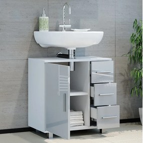 Szafka na wannę biały wysoki połysk 60x33x60.8 ilias