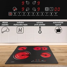 JAGO Płyta szklano-ceramiczna, 6800 W