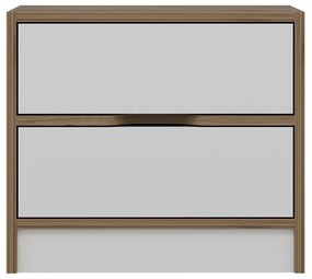 Stolik nocny Elina Walnut White