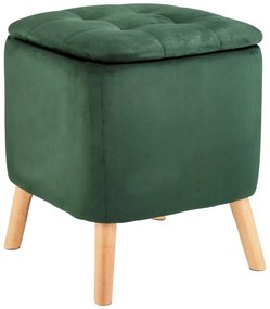 Zielony aksamitny taboret – Wenko