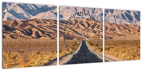 Obraz - Death Valley, Kalifornia, USA (z zegarem) (90x30 cm)