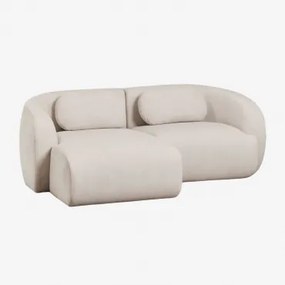 Sofa Modułowa Coquette 2-częściowa Z Tkaniny Szenilowej Z Lewą Leżanką Kremowo-beżowy Szenil - Sklum
