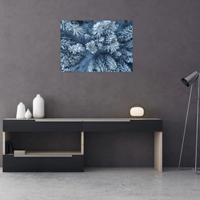 Obraz na szkle - Śnieżny las (70x50 cm)