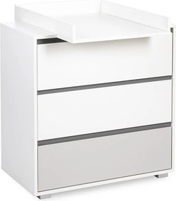 Komoda dziecięca Dalia, kolor biały/popiel