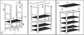 Regał metalowy magazynowy 180x90x40 cm – półki regulowane