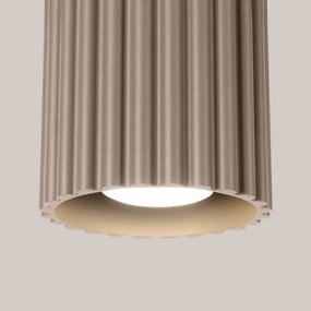 Plafon AURA 1 taupe GU10 ryflowany SOLLUX  LIGHTING