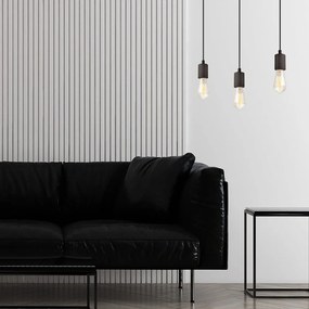 Czarna lampa wisząca Leon – LAMKUR