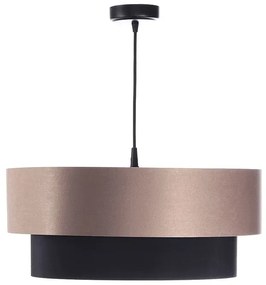 Beżowo-czarna lampa z podwójnym abażurem - S414-Alfa