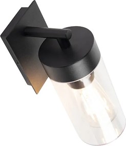 Nowoczesna lampa ścienna zewnętrzna czarna - Rullo